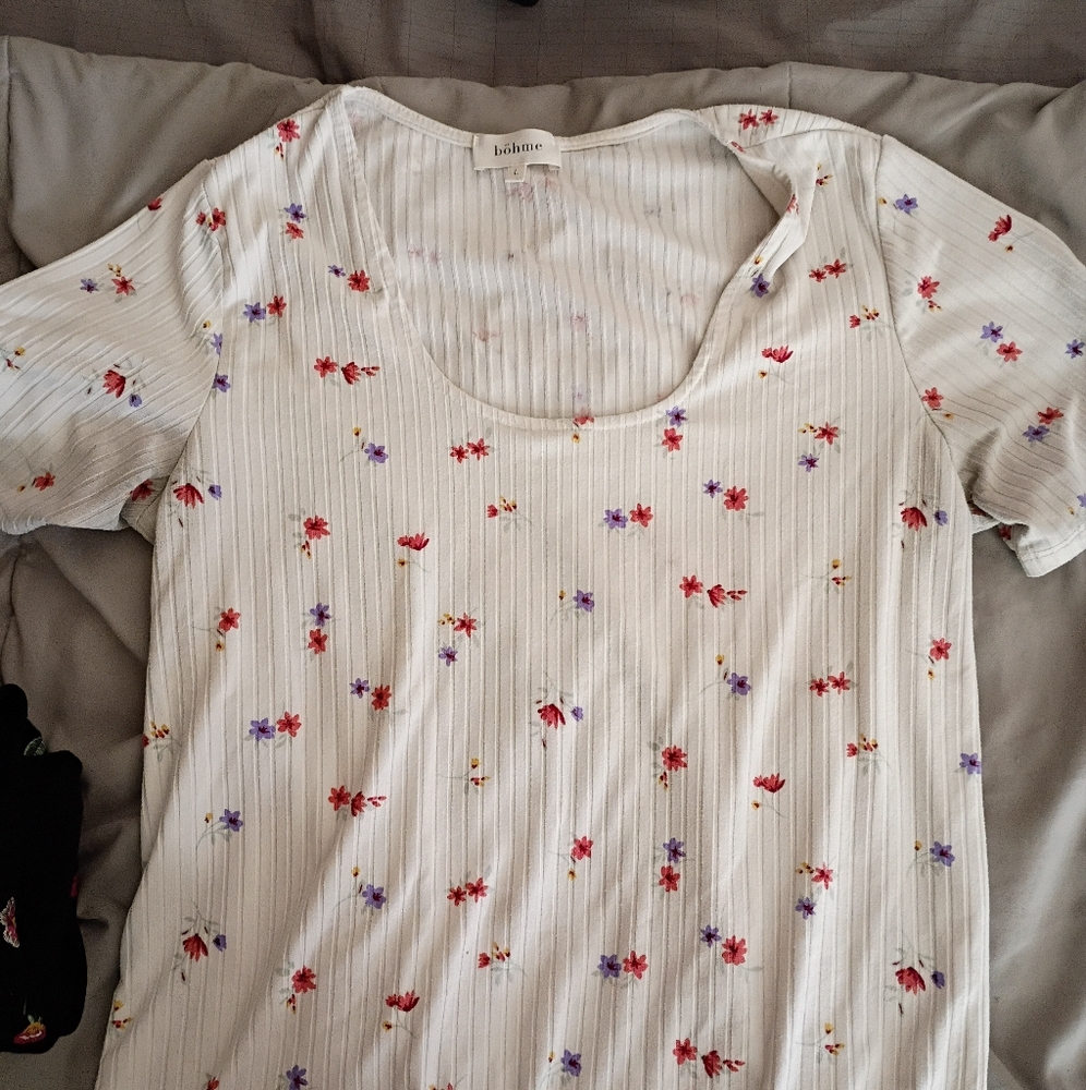 White Böhme Floral Women's Top